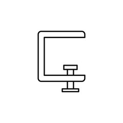 Poster - vise. Element of construction icon for mobile concept and web apps. Thin line vise can be used for web and mobile