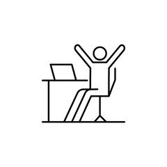 Poster - businessman icon. Element of conceptual figures icon for mobile concept and web apps. Thin line businessman icon can be used for web and mobile