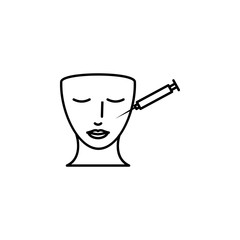 Poster - injection icon. Element of plastic surgery icon for mobile concept and web apps. Thin line injection icon can be used for web and mobile