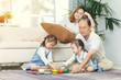 © sirikorn - Happy asian family lifestyle at home.
