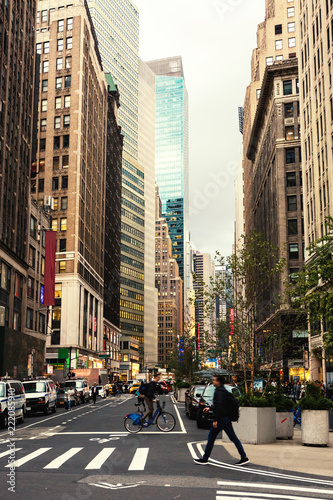 Cuadros en Lienzo Broadway street in Manhattan's midtown by early evening, New York City, United States