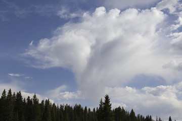 blue sky and clouds