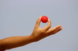 Boccia ball in children's hand