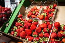 Ripe Strawberry On The Farm Market
