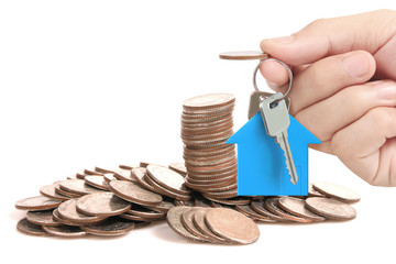 Hand human hand putting coin to money