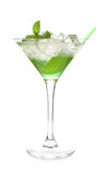 Fototapeta Dziecięca - Fresh summer cocktail in glass on white background