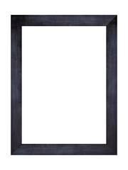 Wall Mural - Black wood frame isolated on white background. Object with clipping path