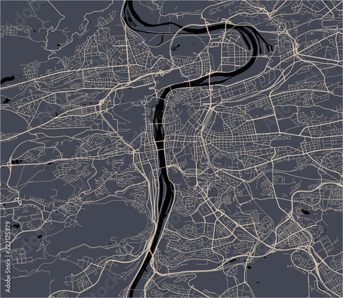 Cuadros en Lienzo map of the city of Prague, Czech Republic