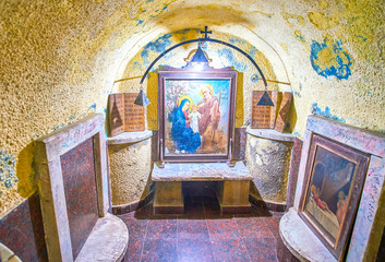 Wall Mural - The Grotto in Assumption Church in Coptic Cairo, Egypt