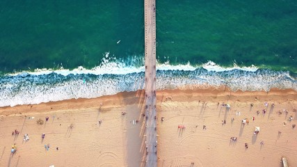 hermosa beach in california from above