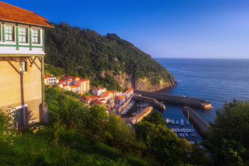 Fototapete - Elantxobe village in Basque Country
