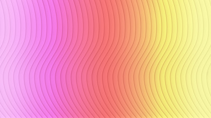Poster - Colorful striped. Wavy shape, optical illusion. Abstract pattern texture design element background. 3d lines illustration