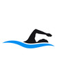 logo schwarz schwimmen schwimmer verein team wasser kraulen schnell wettrennen schwimmbad sportler sport spaß tauchen hallenbad wellen clipart