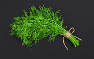 Poster - Bouquet of fresh dill bandaged with rope