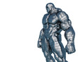 © DM7 - steel man, the muscle man in a white background