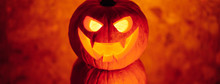 Jack-o-lantern Pumpkin Orange Light, Halloween Background
