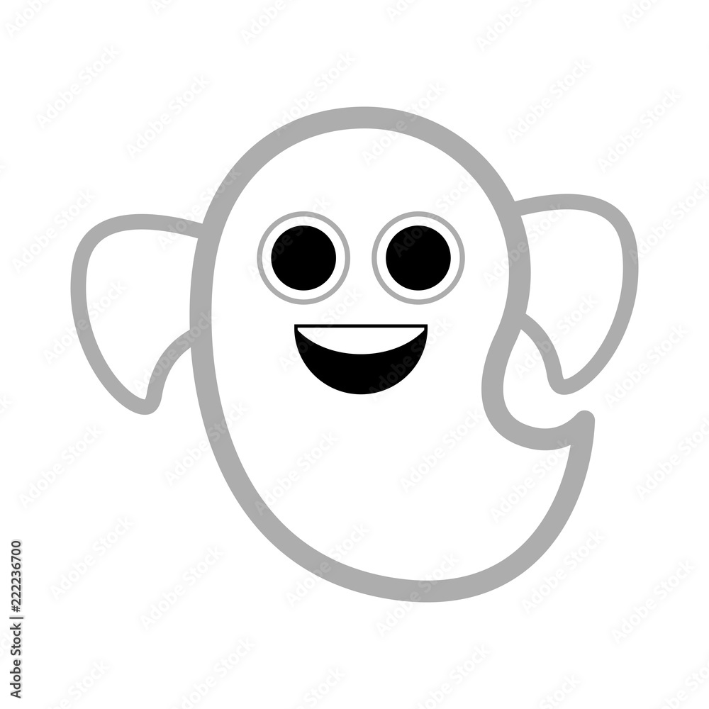Cute halloween ghost cartoon character