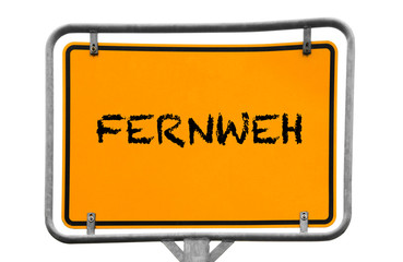 Sticker - Fernweh Wegweiser