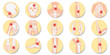 © Zentangle - Disease of the joints and bones icon set on white background