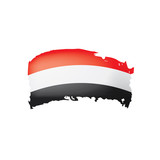 Fototapeta  - Yemeni flag, vector illustration on a white background