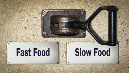 Wall Mural - Schild 354 - Slow Food