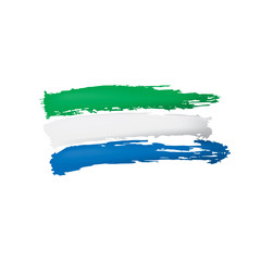 Sierra Leone flag, vector illustration on a white background