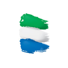 Sierra Leone flag, vector illustration on a white background