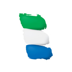 Sierra Leone flag, vector illustration on a white background