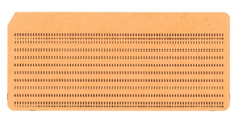 punched card for programming