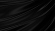 Black luxury cloth abstract background. Dark liquid wave or black wavy folds silk or satin background. Elegant wallpaper