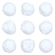Set of snowballs isolated.