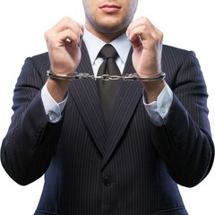 Wall Mural - Businessman in handcuffs