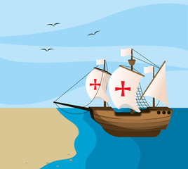 Wall Mural - Columbus day concept