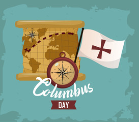 Happy columbus day card