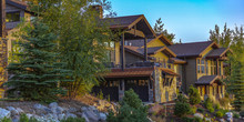 Luxury homes side by side in Park CIty pano