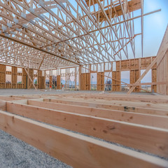 Sand floor and wooden beams new yard wide square