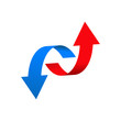 © teracreonte - Logotipo flechas girando en azul y rojo