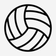 outline beautiful volley ball vector icon