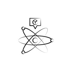 Poster - Cold fusion icon. Element of mad science icon for mobile concept and web apps. Hand drawn Cold fusion icon can be used for web and mobile