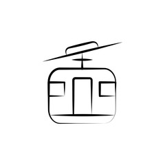 Poster - cable transport gondola lift icon. element of anti aging icon for mobile concept and web apps. doodl