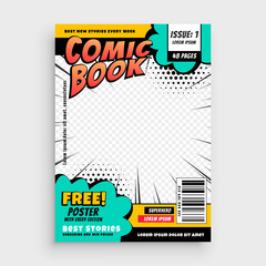 Wall Mural - comic book page cover design concept