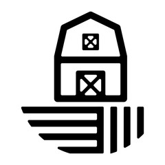 Sticker - Farm Logo. Farming Icon. Agriculture Symbol. Vector Eps 08.