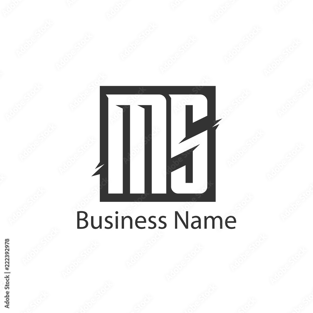 Initial Letter MS Logo Template Design Stock Vector | Adobe Stock