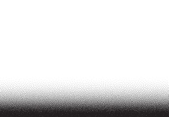 Poster - Dotwork gradient background, black and white scattered stipple dots