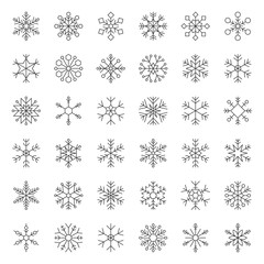 Snowflakes icon pixel perfect editable stroke