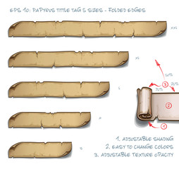Wall Mural - Papyrus Tittle Tag Five Sizes - Folded Edges