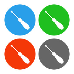 Poster - SLOTTED SCREWDRIVER icons set. Vector..