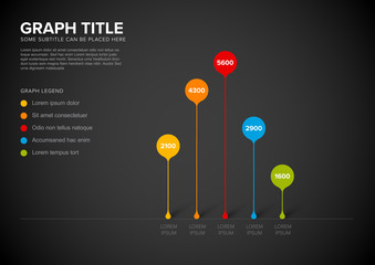 Poster - Vector column vertical graph template