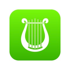 Poster - Harp icon digital green for any design isolated on white vector illustration