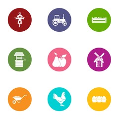 Poster - Margin icons set. Flat set of 9 margin vector icons for web isolated on white background
